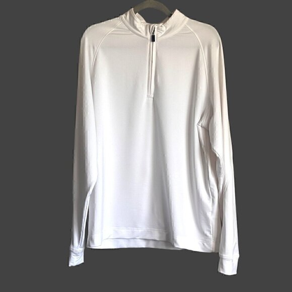 EUC - Cutter & Buck Men's Pennant Sport Half Zip in White - Size: Large - Picture 2 of 11